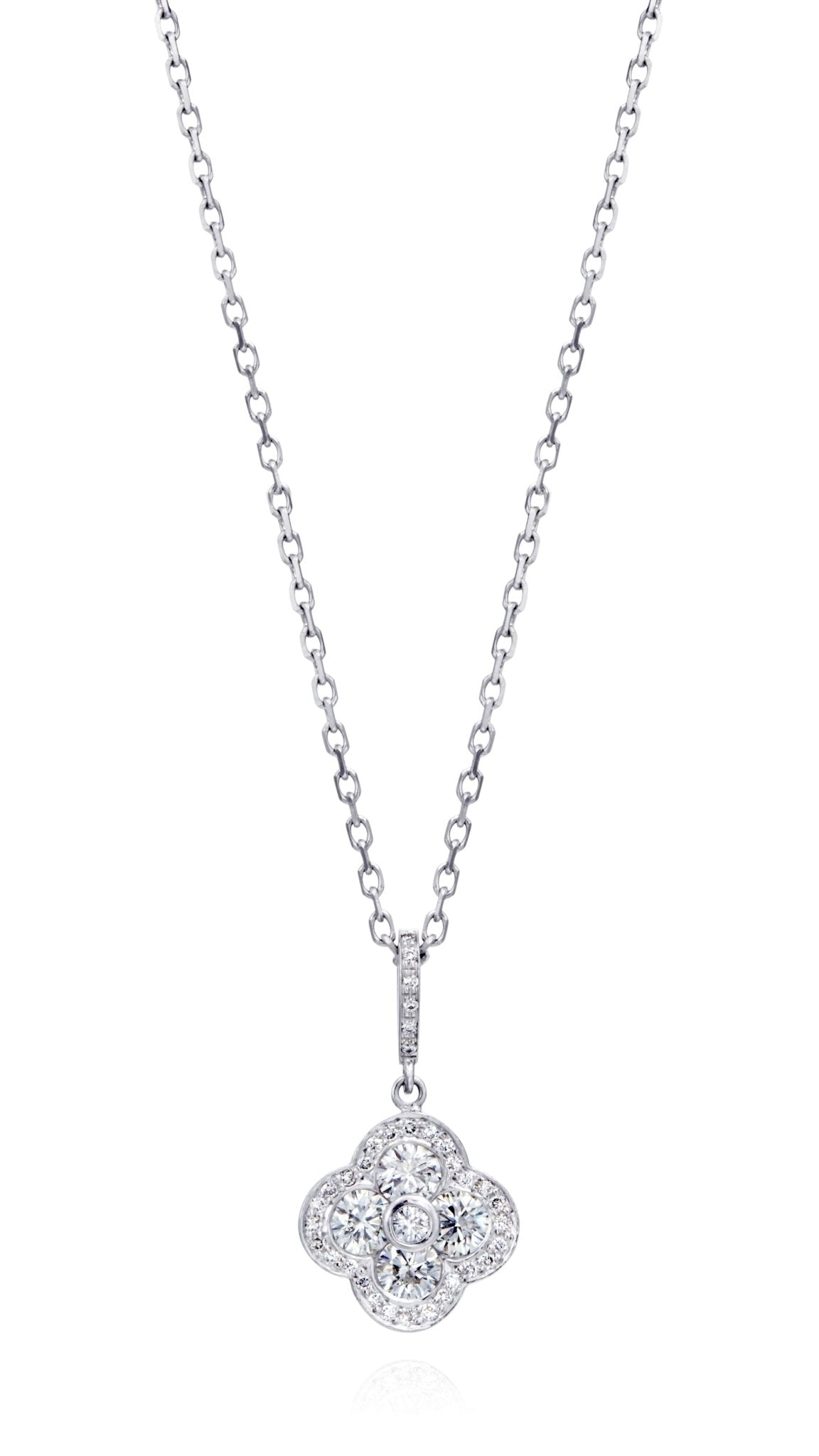 Diamond Flower Necklace - Kelly Wade Jewelers Store