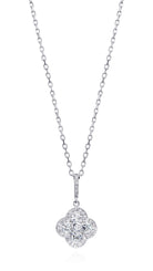 Diamond Flower Necklace - Kelly Wade Jewelers Store