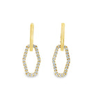 Diamond Hexagon Hoops - Kelly Wade Jewelers