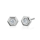 Diamond Honeycomb Studs - Kelly Wade Jewelers Store