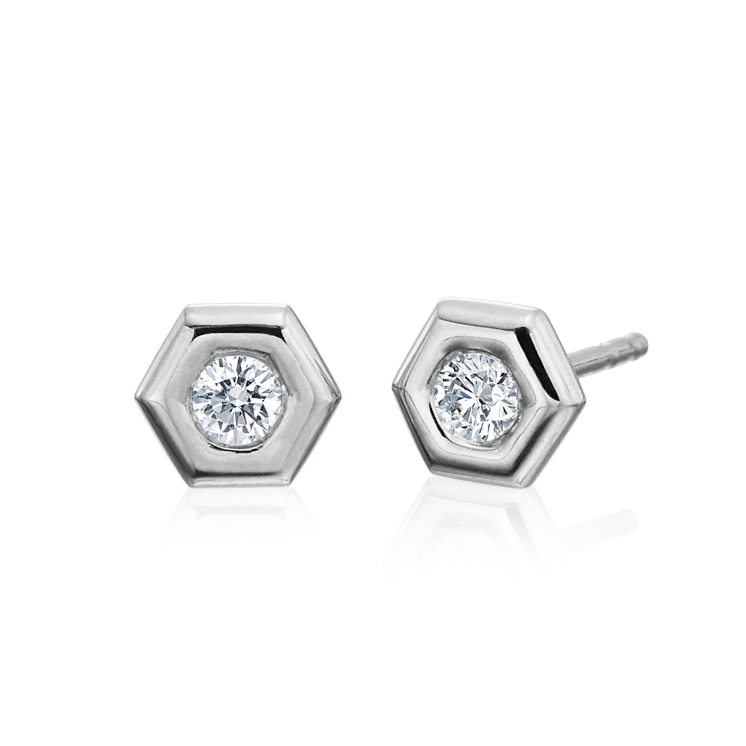 Diamond Honeycomb Studs - Kelly Wade Jewelers Store
