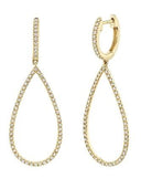 Diamond Huggie with Open Diamond DropEarrings - Kelly Wade Jewelers