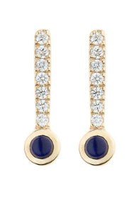 Diamond & Lapis Stick Studs - Kelly Wade Jewelers