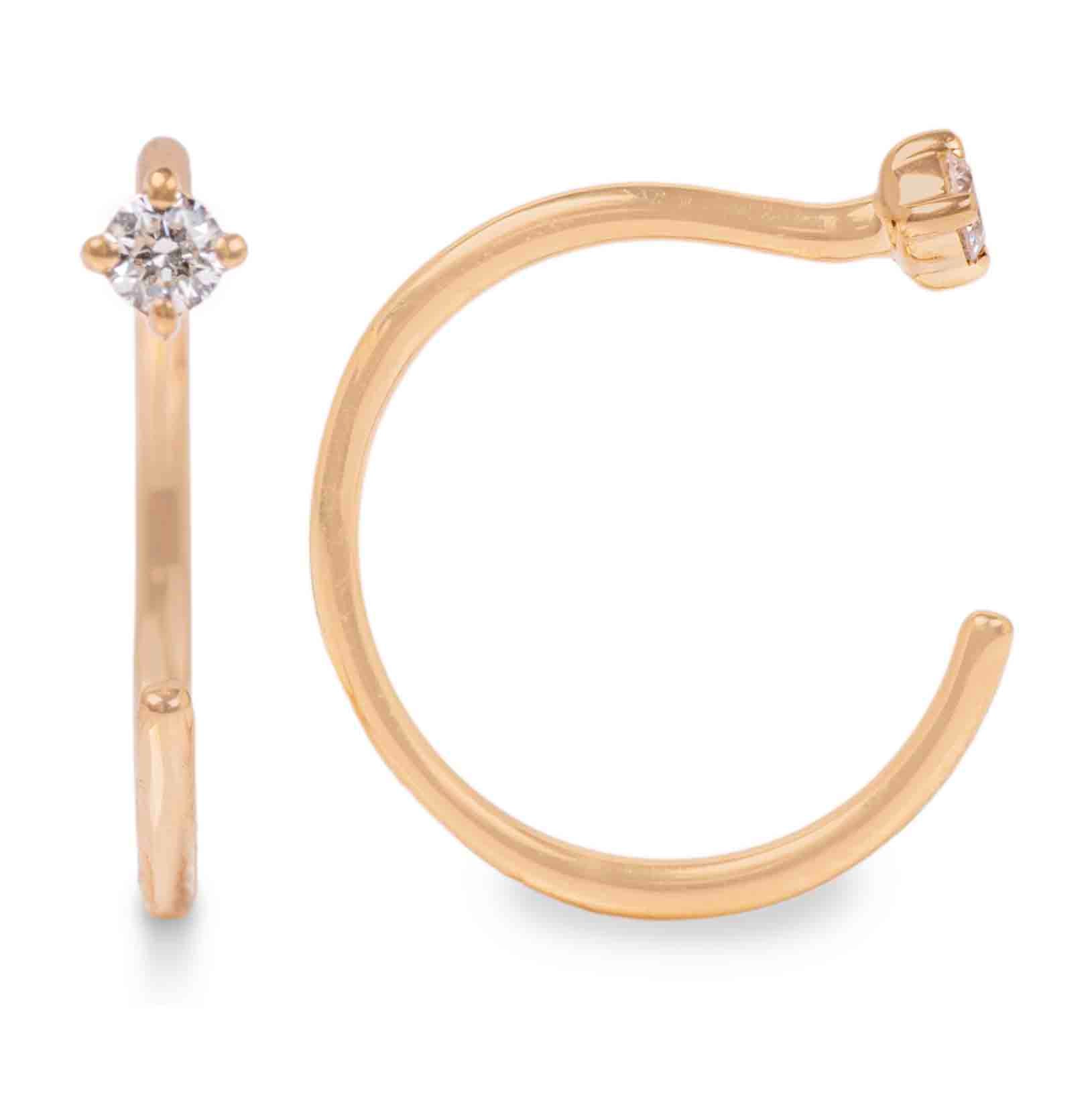 Diamond Open Hoops - Kelly Wade Jewelers Store