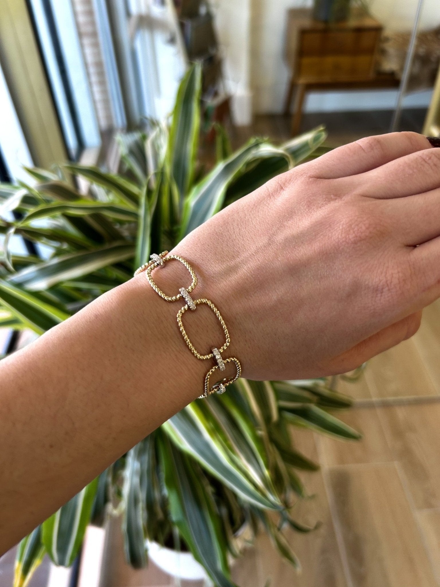 Diamond Open Link Bracelet - Kelly Wade Jewelers