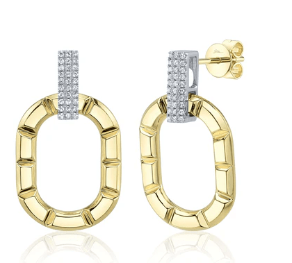 Diamond Open Oval Earrings - Kelly Wade Jewelers
