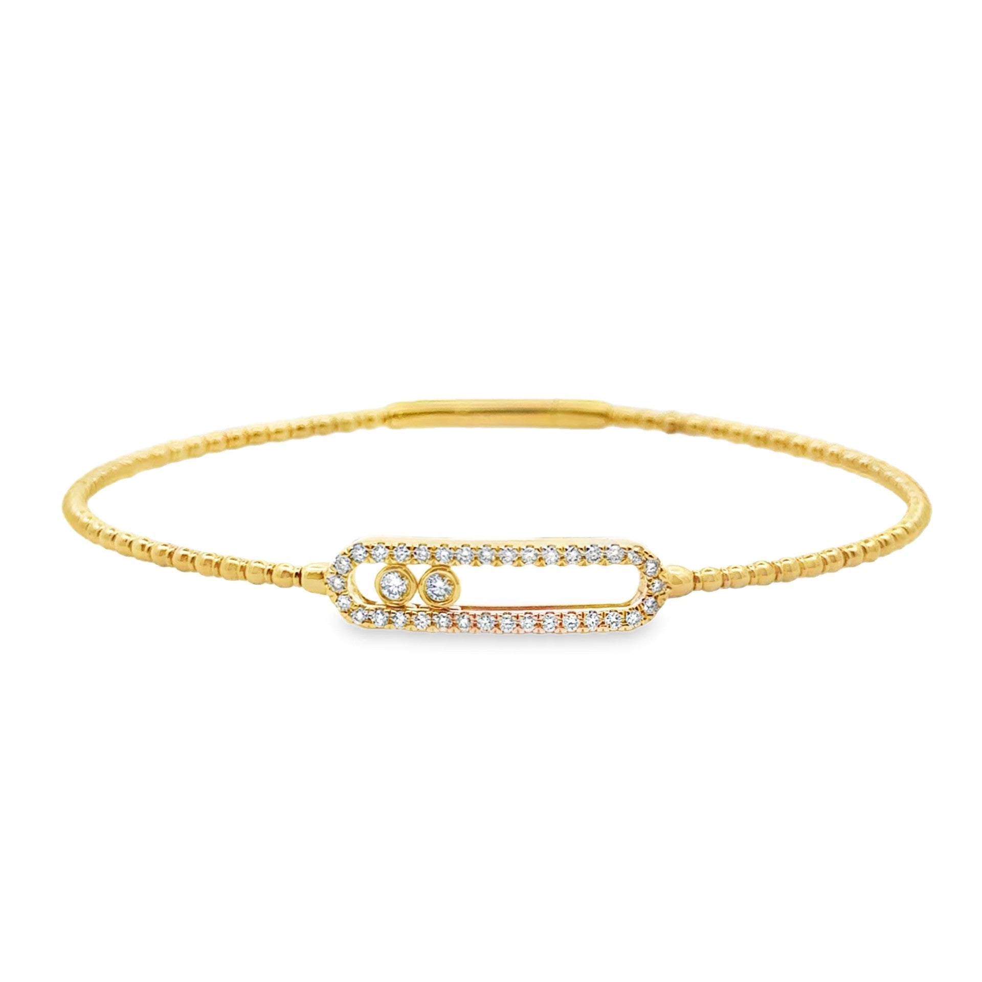 Diamond Oval Flexible Bracelet - Kelly Wade Jewelers