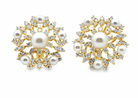 Diamond Pearl Starburst Earrings - Kelly Wade Jewelers
