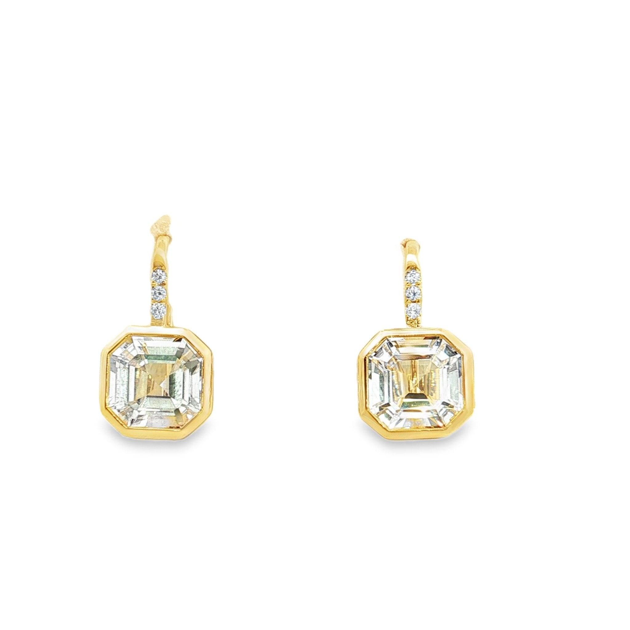 Diamond Rock Crystal Earrings - Kelly Wade Jewelers