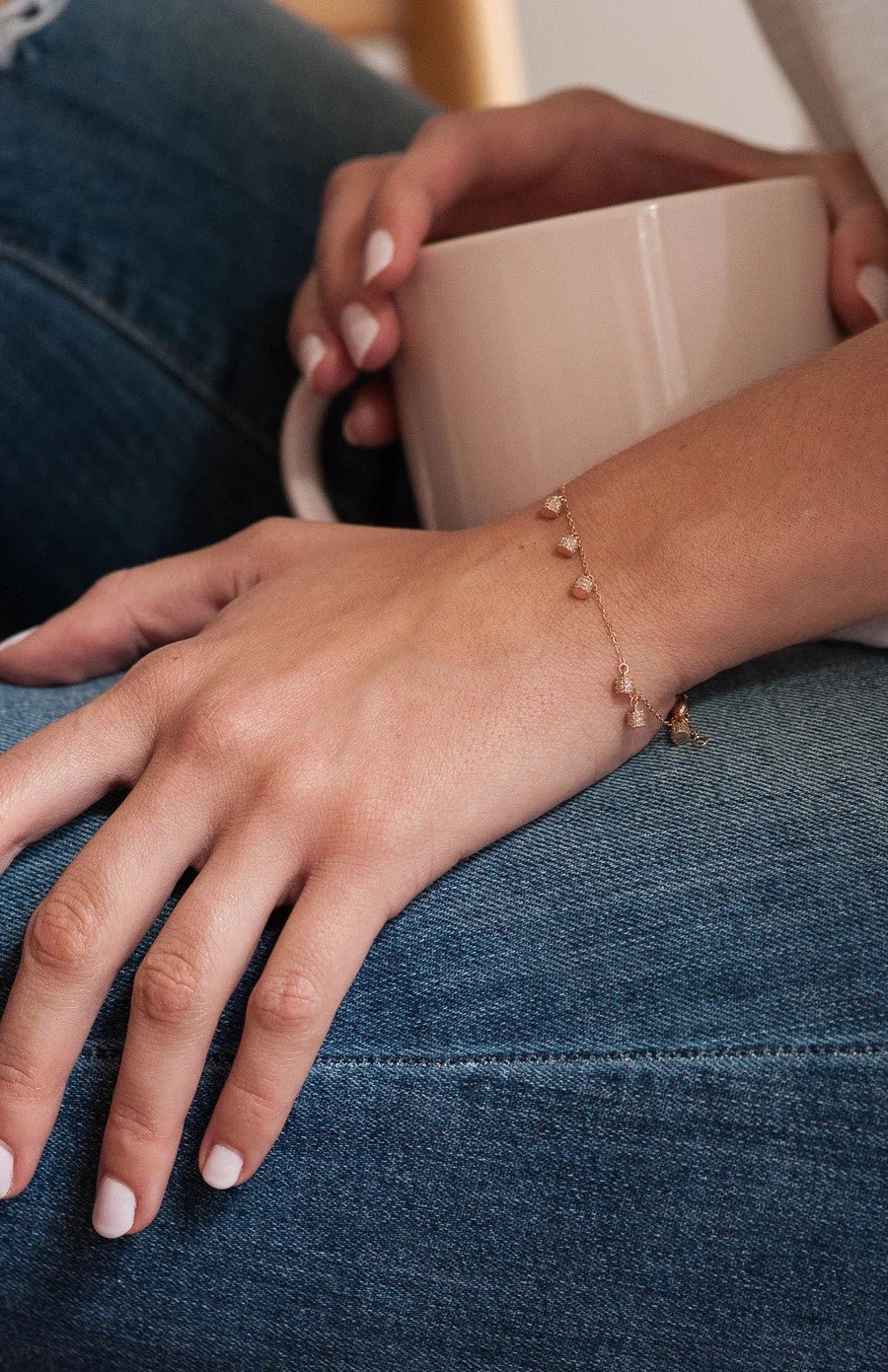 Diamond Rondel Dangle Bracelet - Kelly Wade Jewelers
