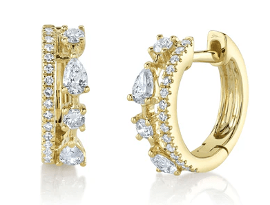 Diamond Row Huggies - Kelly Wade Jewelers
