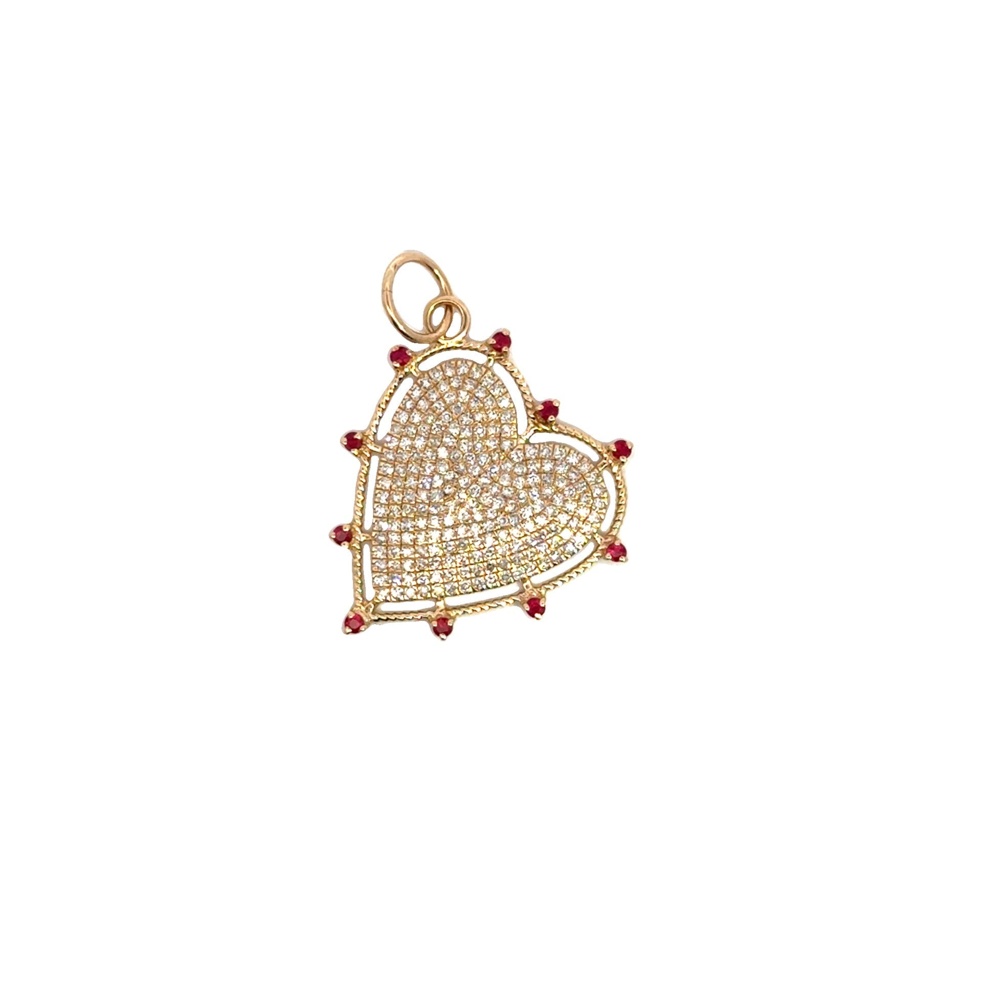 Diamond Ruby Heart Charm - Kelly Wade Jewelers Store