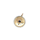 Diamond Sapphire Bee Disc Charm - Kelly Wade Jewelers Store