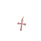 Diamond Sapphire Cross Charm - Kelly Wade Jewelers Store
