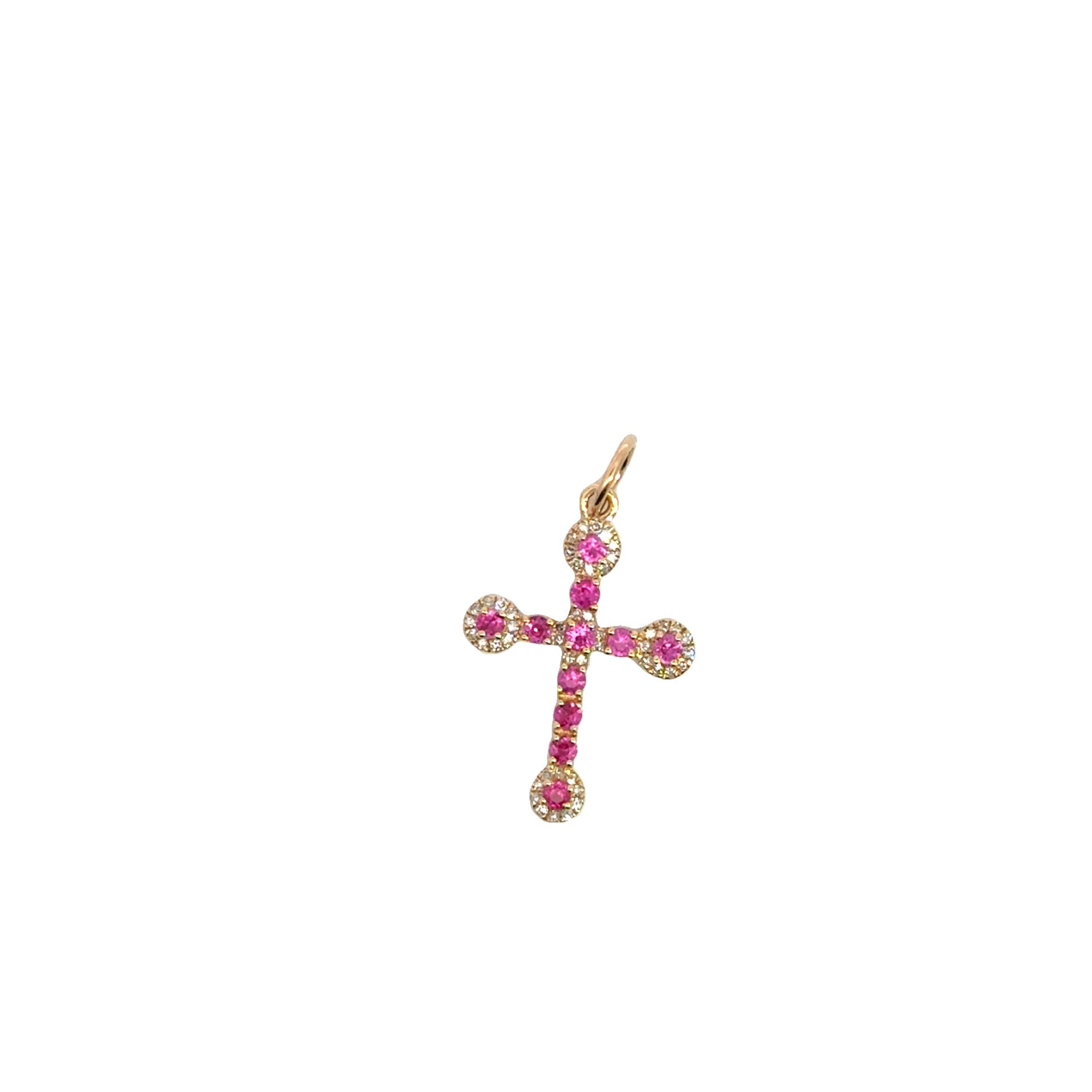 Diamond Sapphire Cross Charm - Kelly Wade Jewelers Store