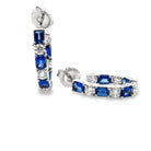 Diamond & Sapphire Half Hoop - Kelly Wade Jewelers