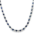Diamond & Sapphire Tennis Necklace - Kelly Wade Jewelers