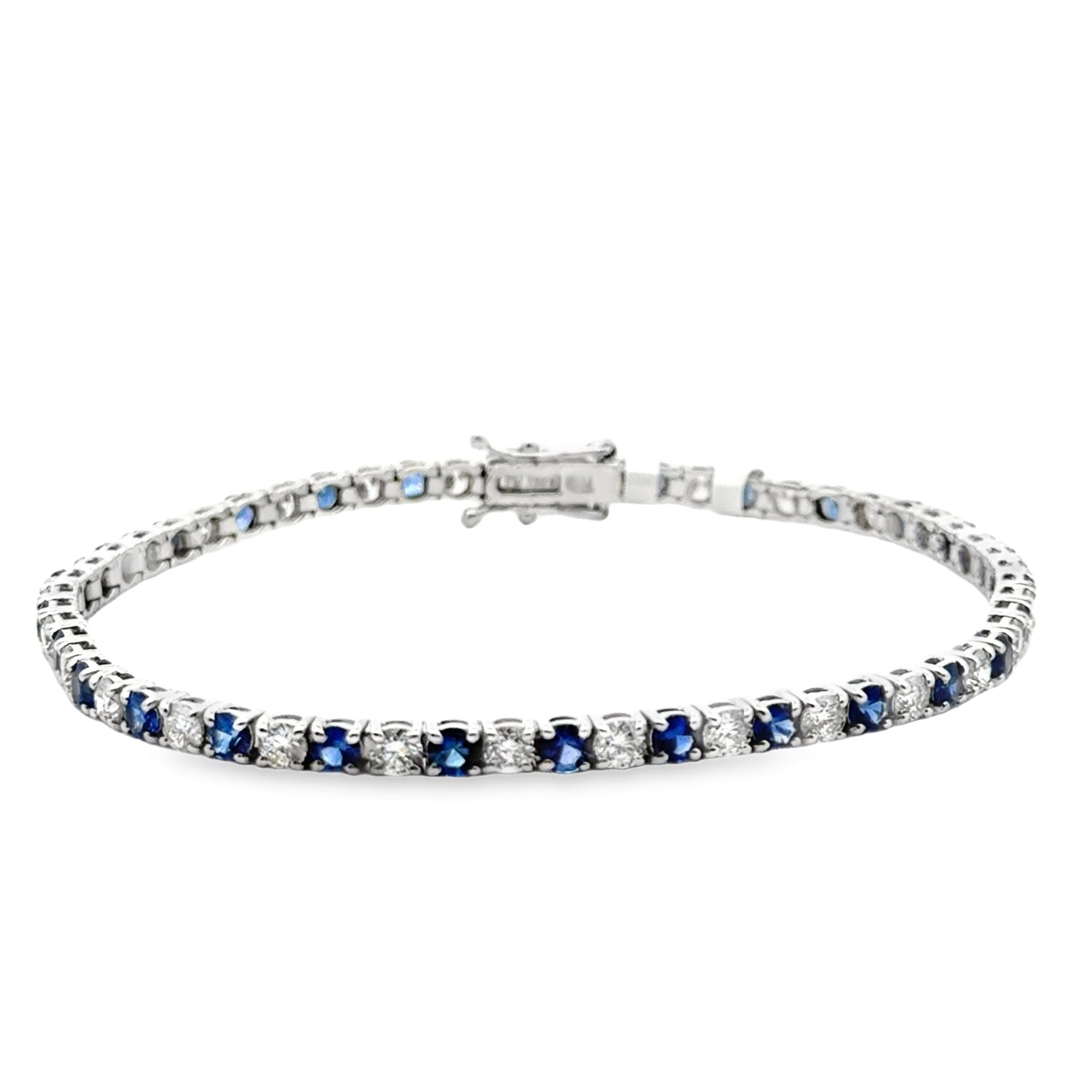 Diamond & SapphireTennis Bracelet - Kelly Wade Jewelers