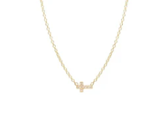 Diamond Sideways Cross Necklace - Kelly Wade Jewelers
