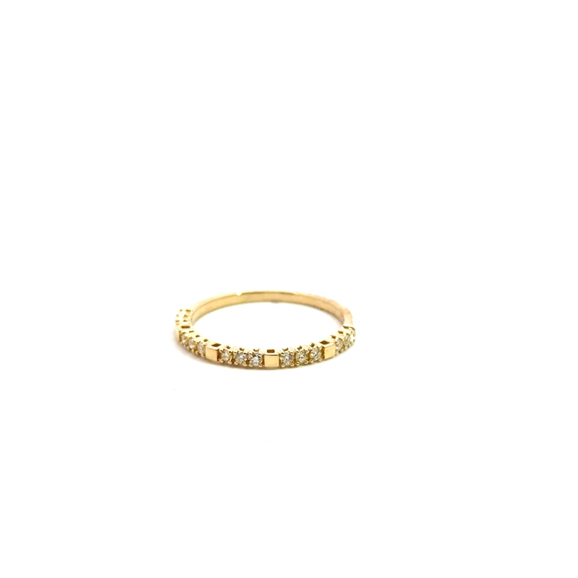 Diamond Square Half Way Ring - Kelly Wade Jewelers