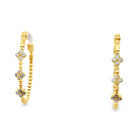 Diamond Station Hoop Earrings - Kelly Wade Jewelers
