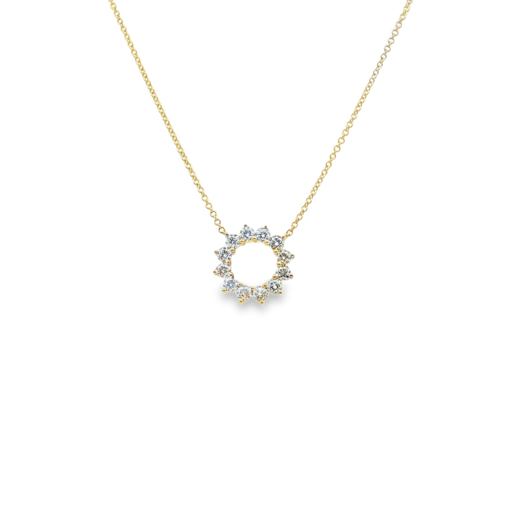 Diamond Sun Pendant Necklace - Kelly Wade Jewelers