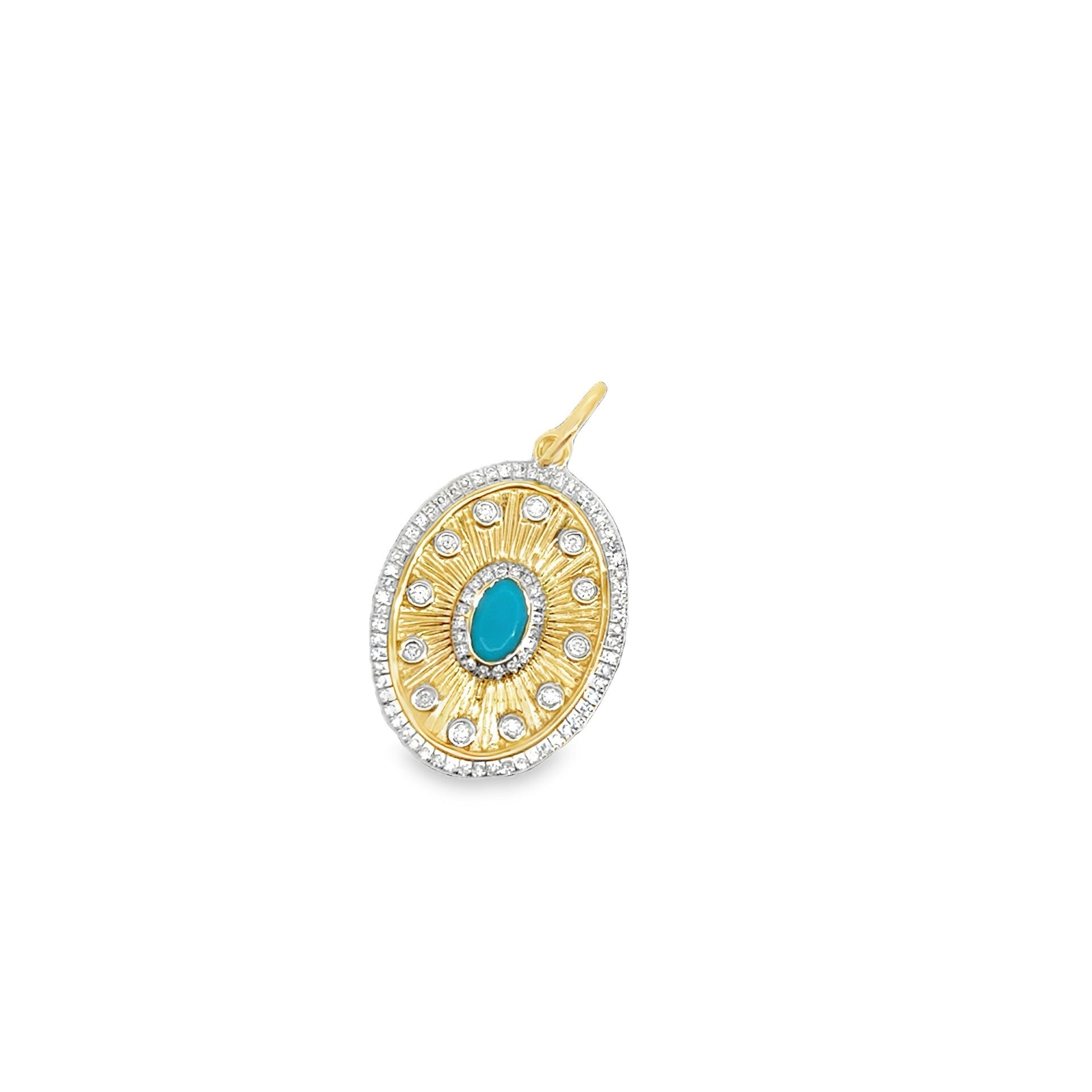 Diamond Turquoise Pendant - Kelly Wade Jewelers Store