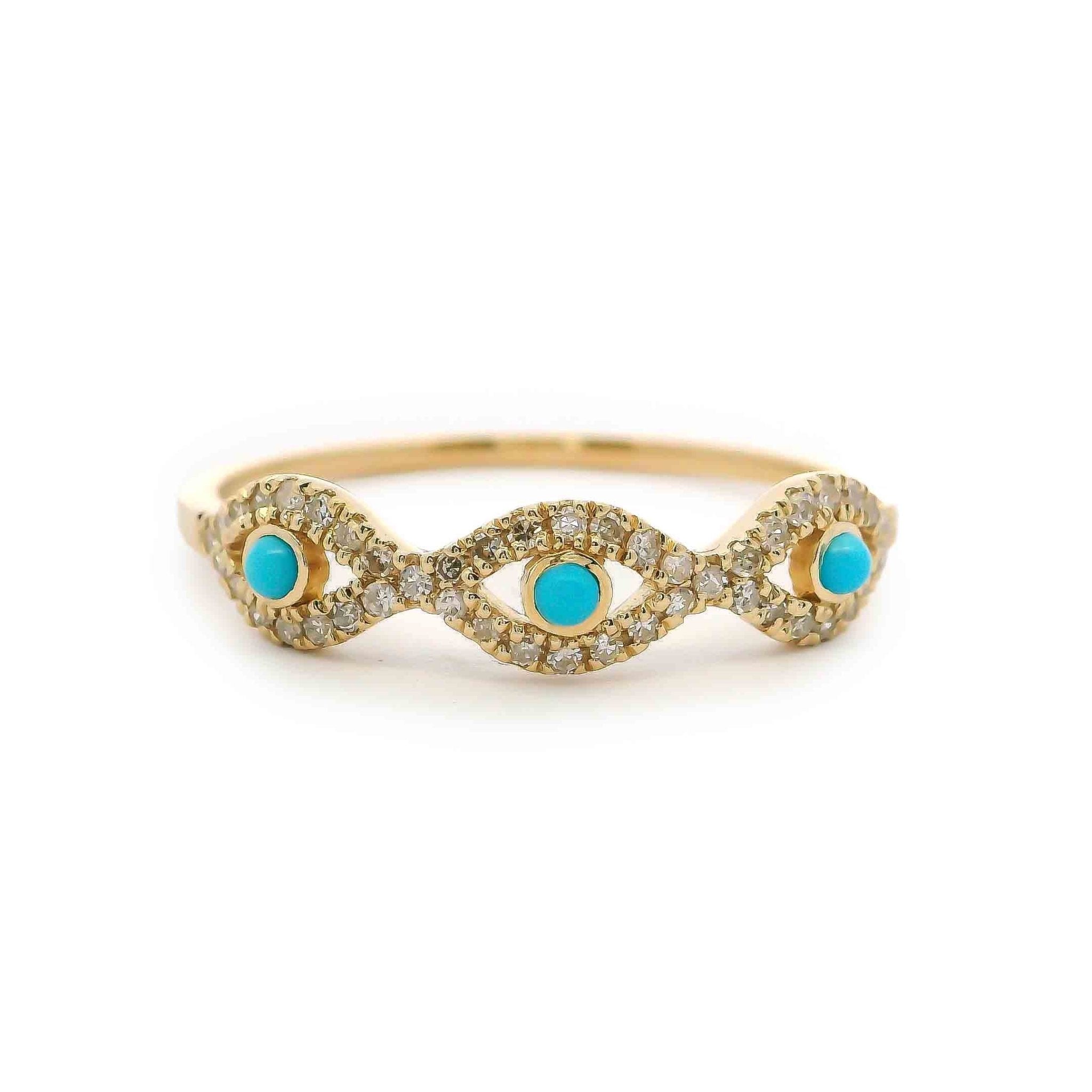 Diamond Turquoise Ring - Kelly Wade Jewelers Store