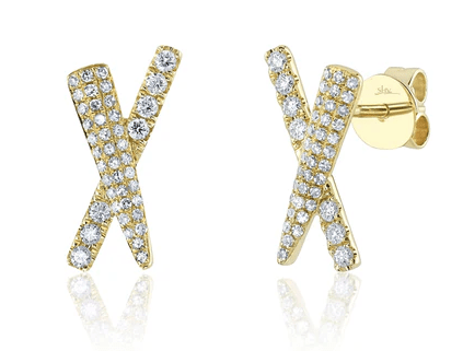 Diamond X Studs - Kelly Wade Jewelers Store