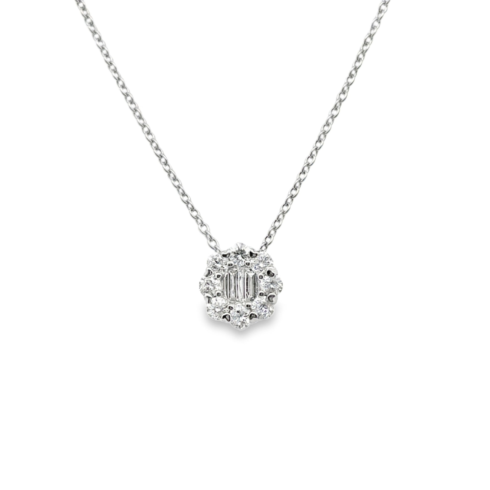 Double Baguette Diamond Pendant - Kelly Wade Jewelers