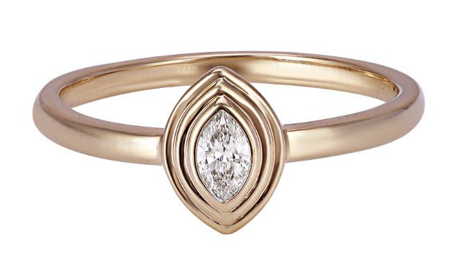 Double Bezel Marquise Diamond Ring - Kelly Wade Jewelers