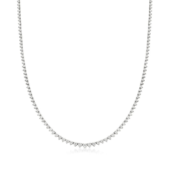 14k white gold 3 prong set rou