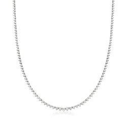 14k white gold diamond tennis necklace