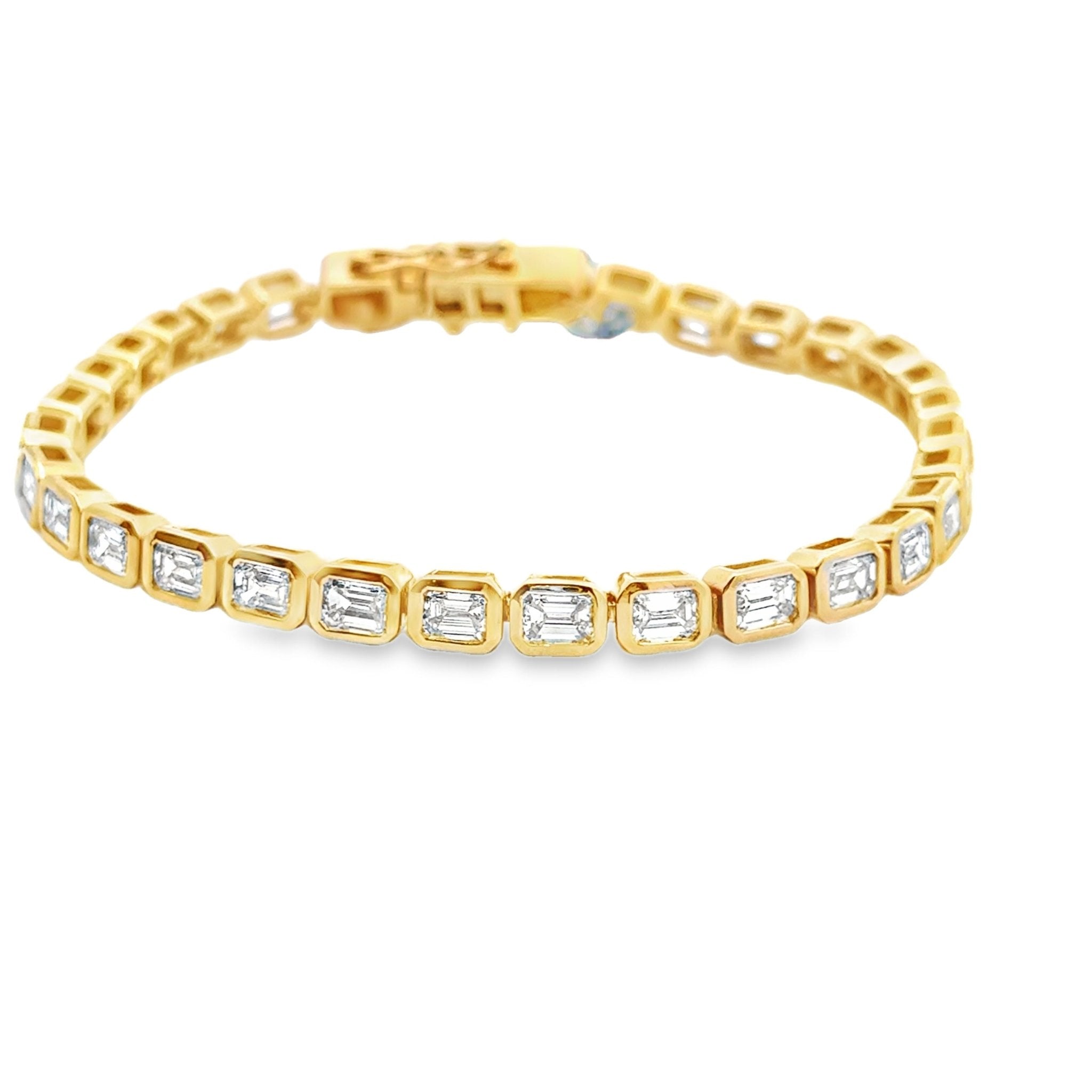 East To West Bezel Set Bracelet - Kelly Wade Jewelers