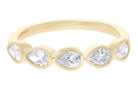 East To West Bezel Set Pear Diamond Ring - Kelly Wade Jewelers