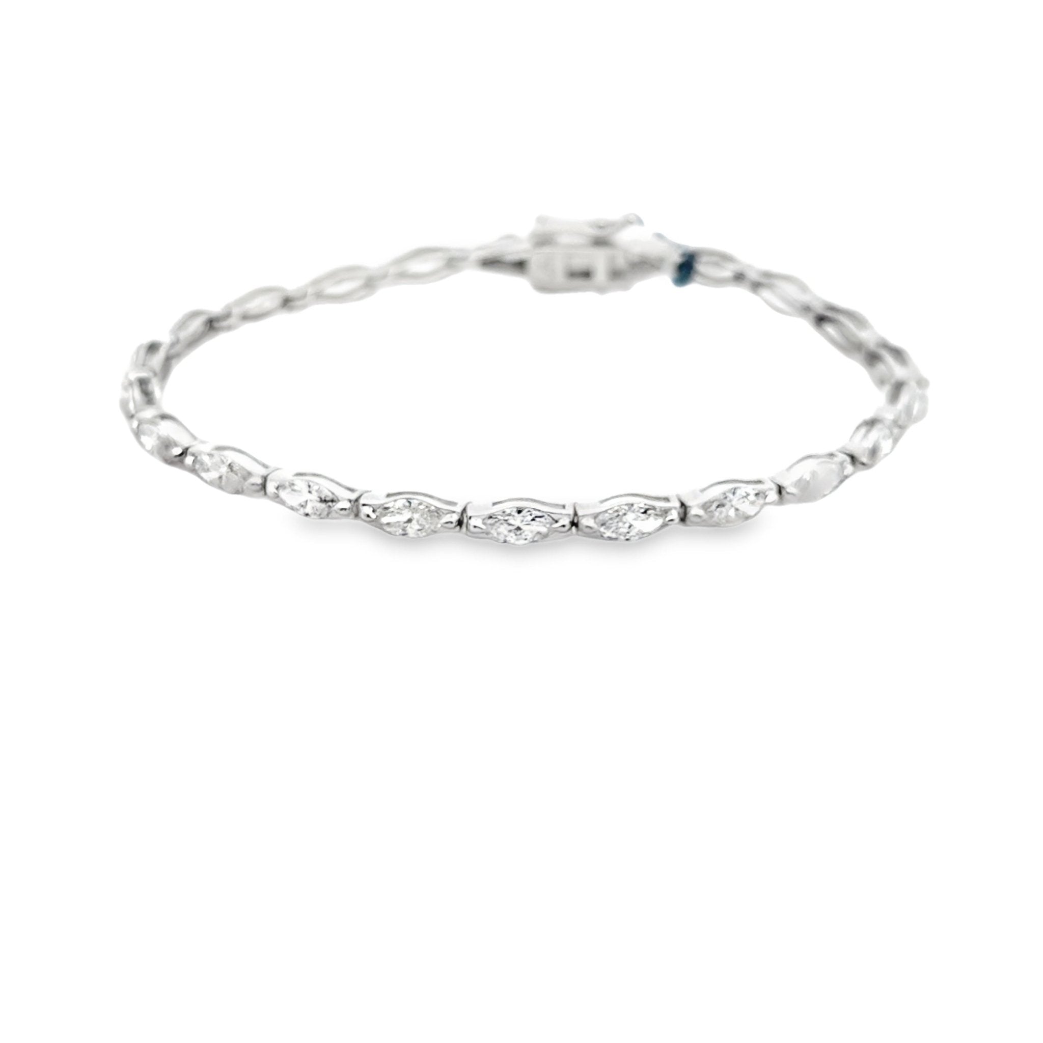 East West Marquise Tennis Bracelet - Kelly Wade Jewelers