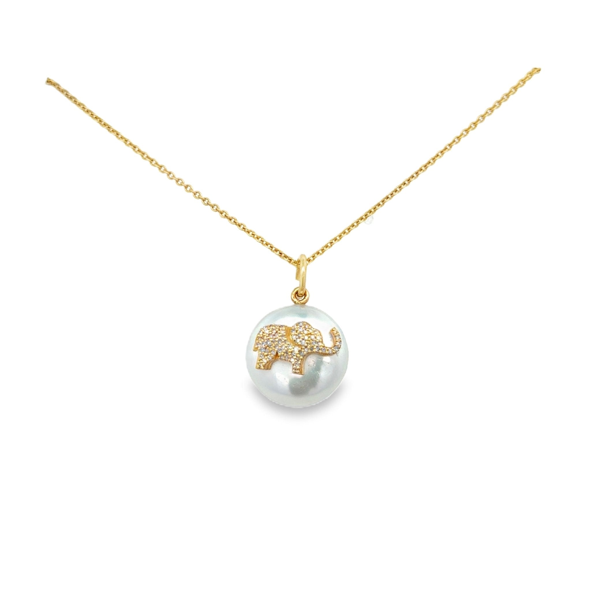 Elephant Pearl Charm - Kelly Wade Jewelers