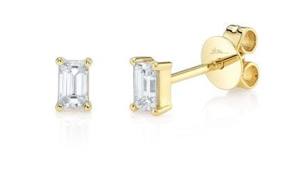 Emerald Cut Diamond Studs - Kelly Wade Jewelers
