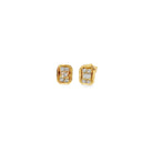 Emerald Diamond Bezel Earrings - Kelly Wade Jewelers