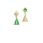 Emerald Diamond Drop Earrings - Kelly Wade Jewelers Store
