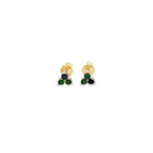 Emerald & Sapphire Cluster Stud Earrings - Kelly Wade Jewelers