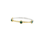 Emerald & Tourmaline Bangle Bracelet - Kelly Wade Jewelers