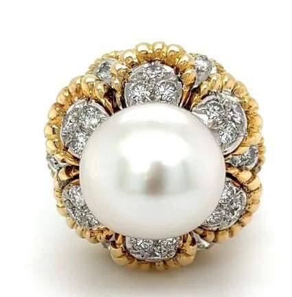 Estate 18k yellow gold scallop - Kelly Wade Jewelers