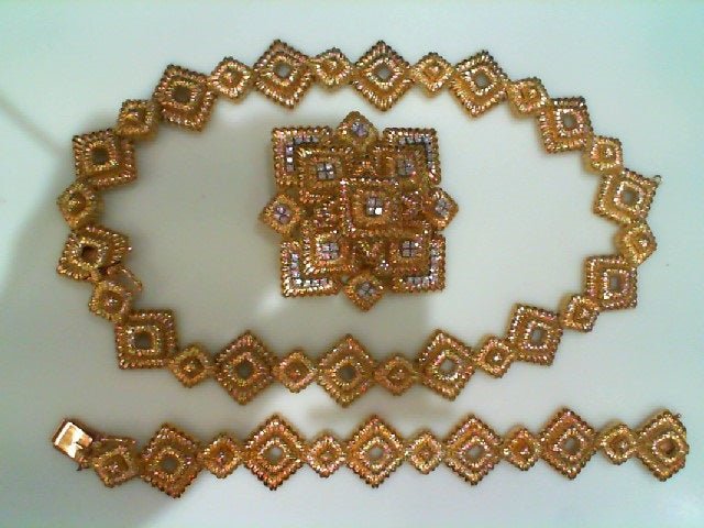Estate Necklace with Brooch/Enhancer and Bracelet - Kelly Wade Jewelers