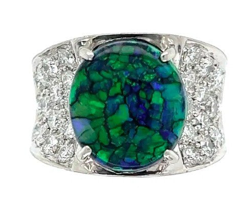 Estate platinum oval black Har - Kelly Wade Jewelers