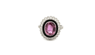 Estate platinum oval pink sapp - Kelly Wade Jewelers