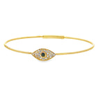 Evil Eye Diamond & Sapphire Flexible Bracelet - Kelly Wade Jewelers