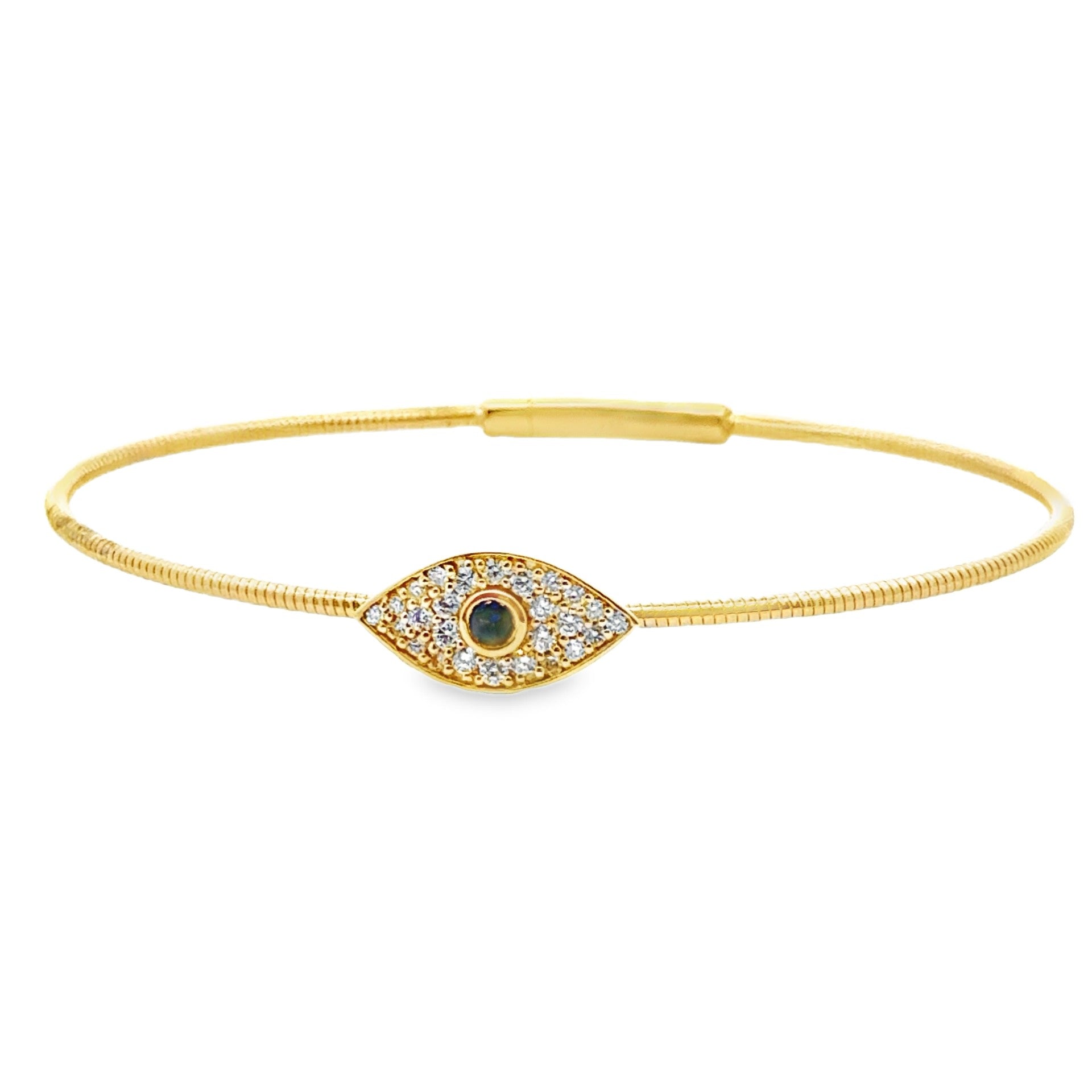 Evil Eye Diamond & Sapphire Flexible Bracelet - Kelly Wade Jewelers