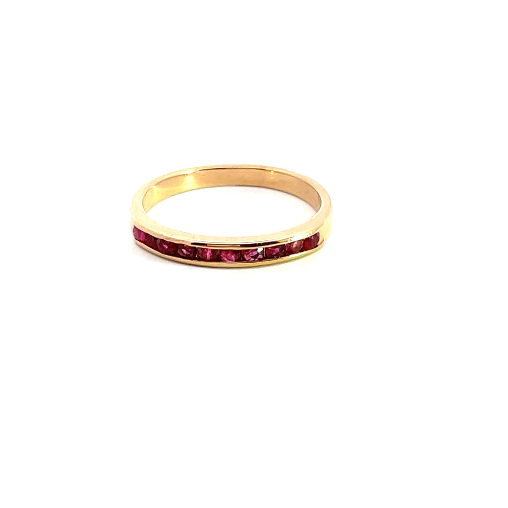 14KY Channel Set Ruby Ring