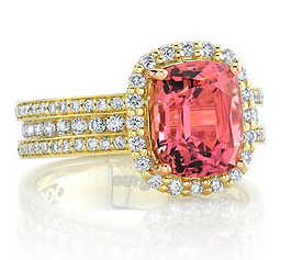 Sloane Street malaya garnet and diamond ring